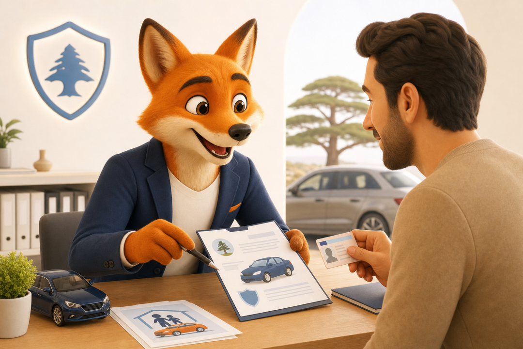 IZO, agent virtuel d'Izor, accompagne un conducteur franco-libanais pour comparer son assurance auto en France