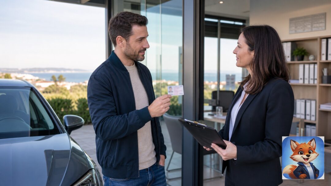 Assurance auto permis étranger à Aumes : scène réaliste en France avec conseiller Izor et IZO discret