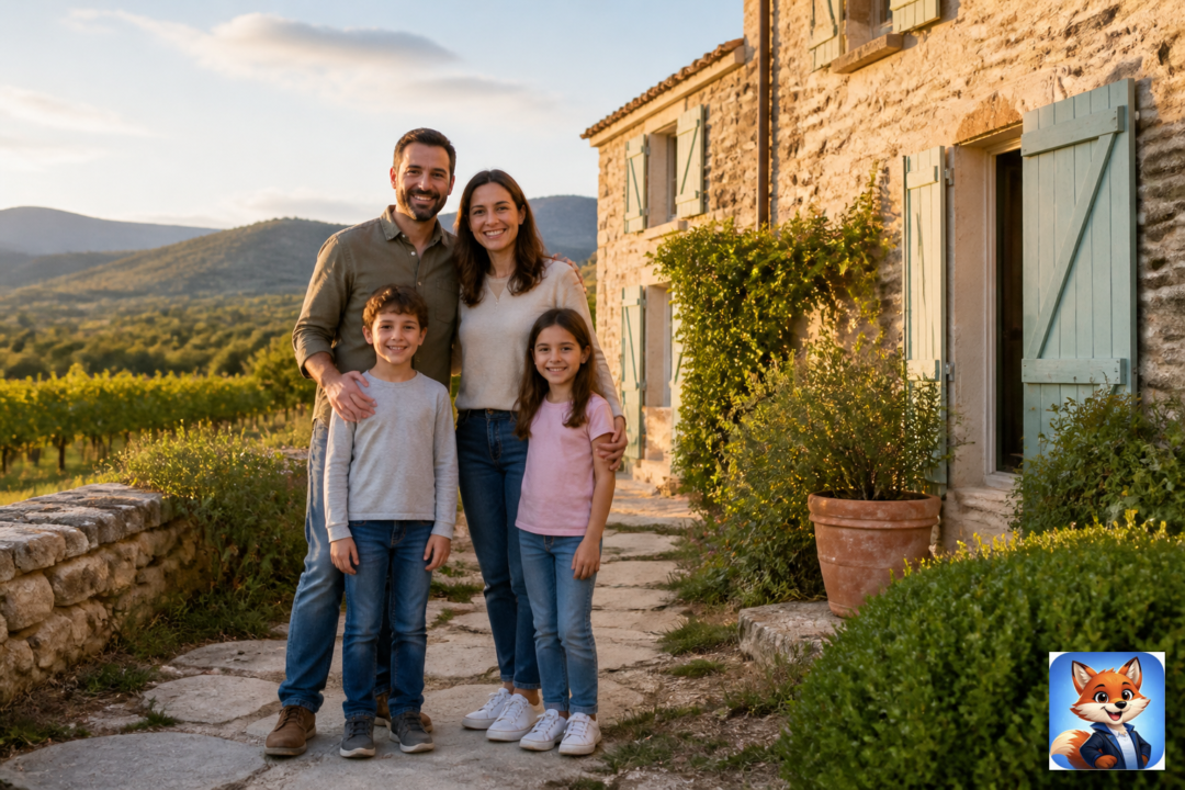 Assurance habitation Ferrals-les-Montagnes : scène réaliste avec humains visibles en contexte Hérault, IZO officiel discret
