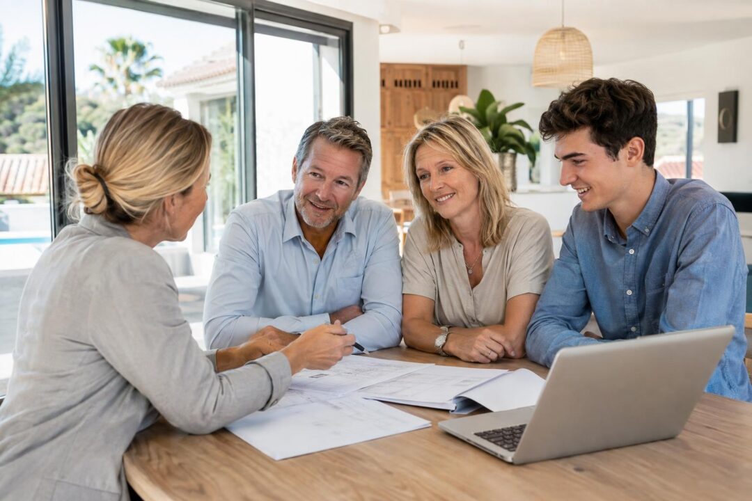 Famille accompagnée pour comparer une assurance habitation à Montpellier