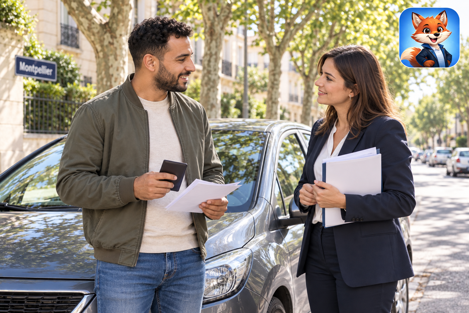 Assurance auto avec permis étranger en France : illustration avec des personnes dans un contexte automobile français