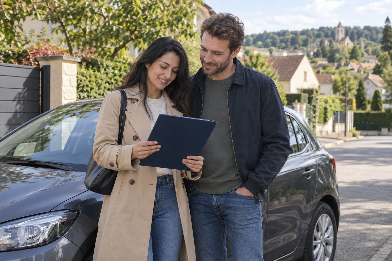 Assurance auto avec permis étranger dans le Val-d'Oise (95) : illustration automobile avec des personnes