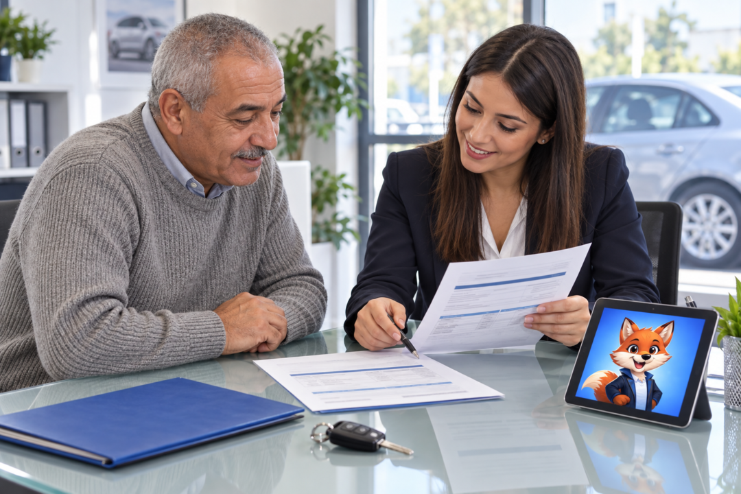 Reprise du bonus CRM Algérie avec permis français : échange avec un conseiller, IZO visible sur tablette