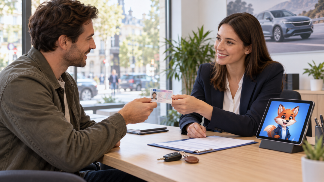 Assurance auto permis étranger Candillargues : conseil automobile personnalisé avec IZO, agent virtuel Izor, sur tablette