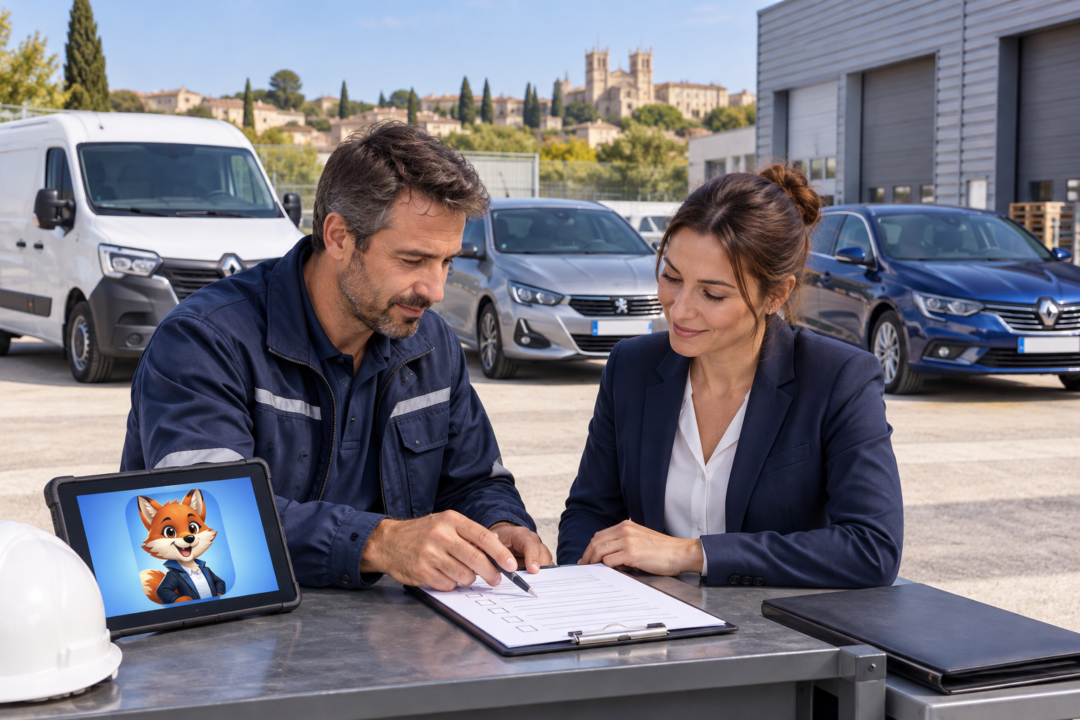 Assurance auto risque aggravé Saussines : conseil automobile avec IZO visible sur tablette